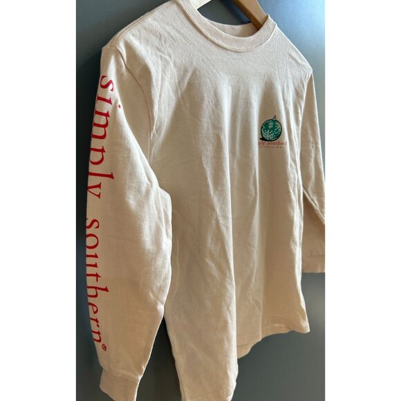 NEW Simply Southern Kids Long Sleeve Christmas Shirt with Dog Graphic Size YS - Picture 2 of 3